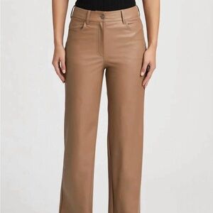 PAIGE Sasha Burnt Sugar Faux Leather Women's Pants